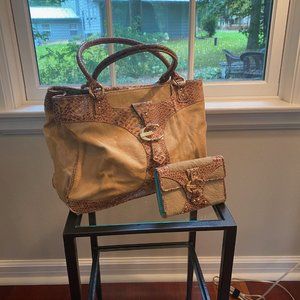 JUST CAVALLI Pony-style Calfskin Handbag In Beige